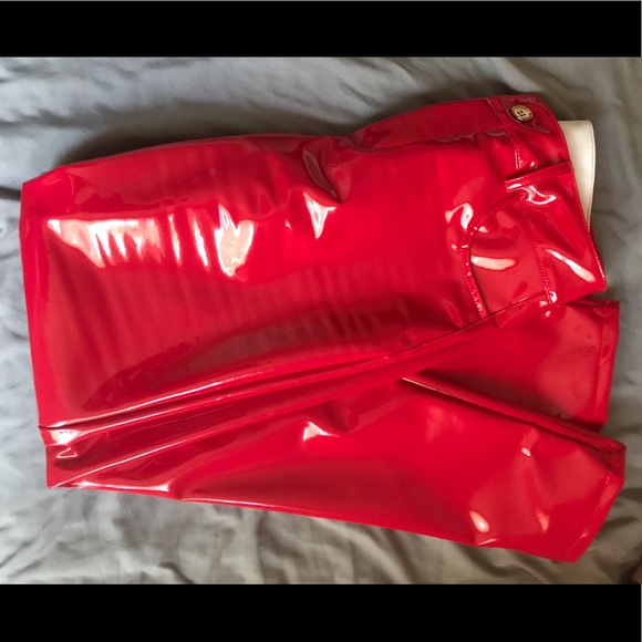 Pants - BRAND NEW RED FAUX LEATHER PANTS- XL(RUNS SMALL)